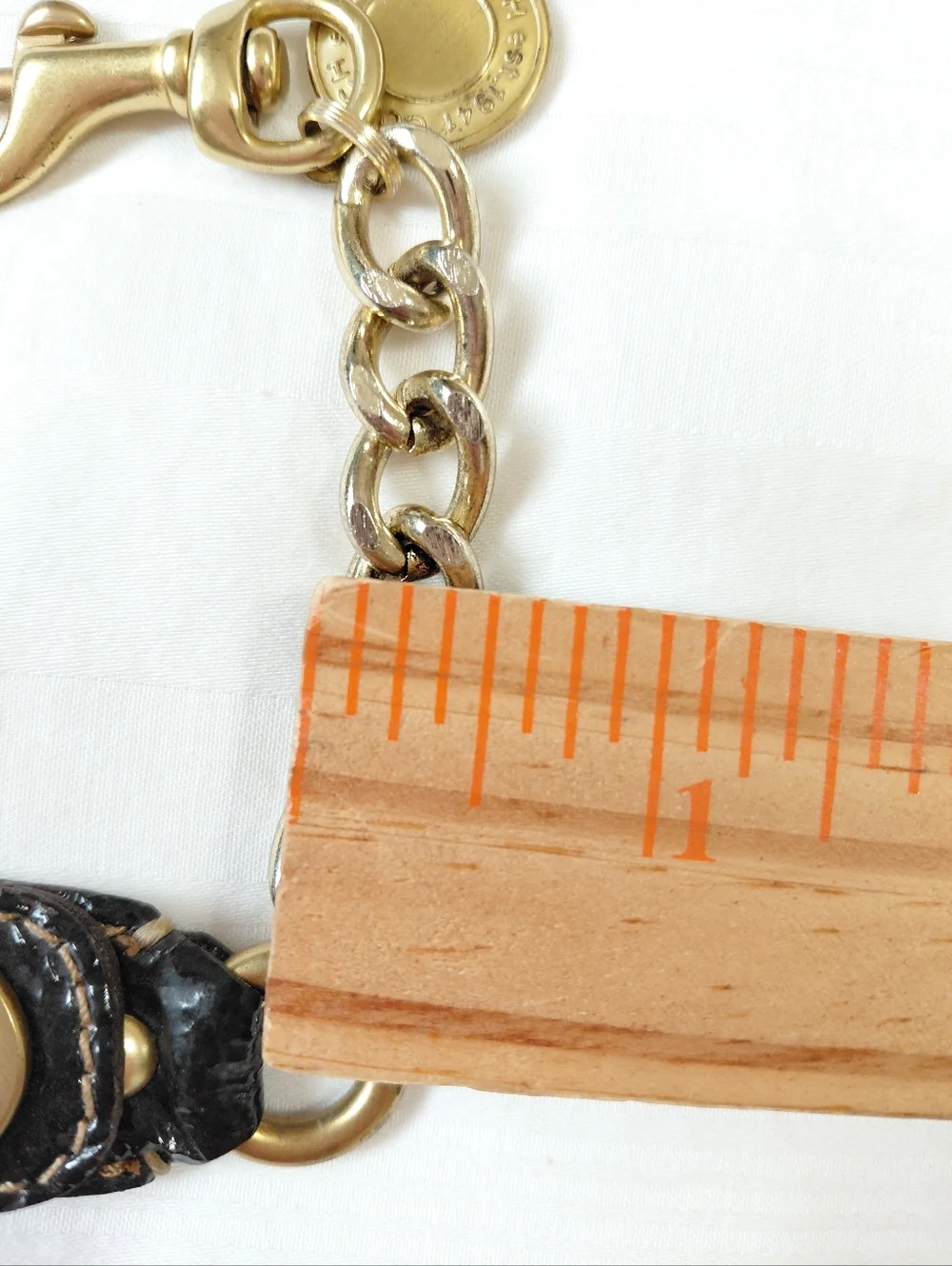 Coach Gold Turn Lock Leather Bracelet - Picture 6 of 6